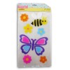 Holiday Decor Spring Themed Butterflies, Bees, and Flowers Gel Window