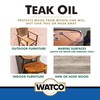Watco Teak Oil Wood Finish, Gallon, Clear, 2 Pack