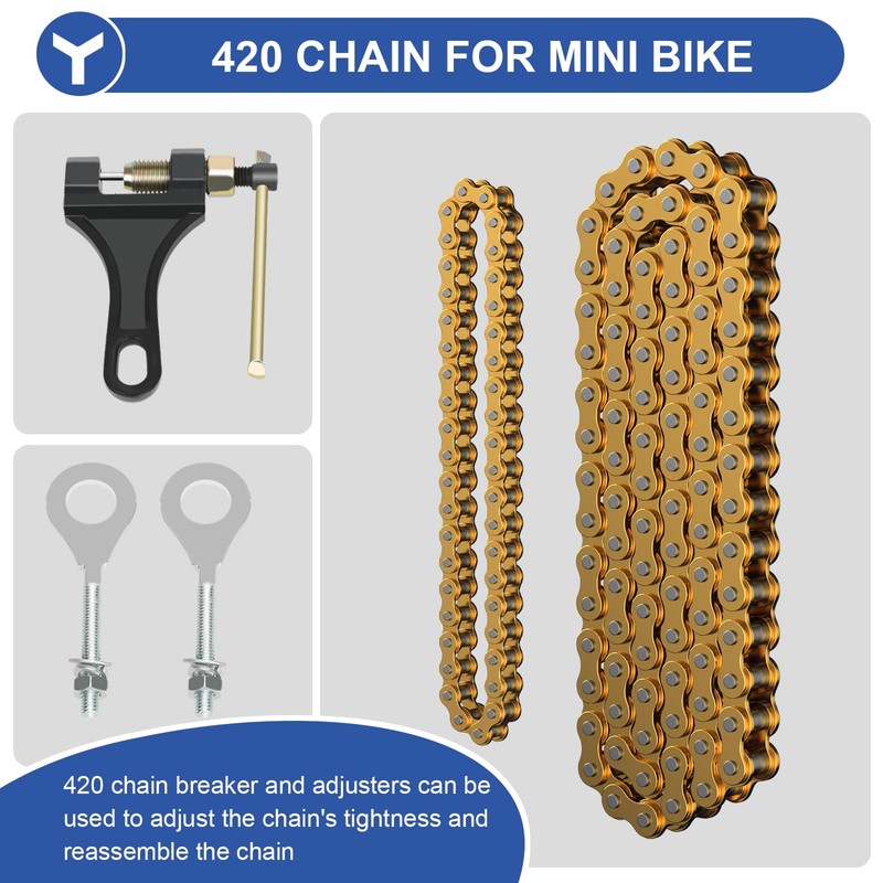 YOXUFA 420 Chain Compatible with Predator 212 Coleman CT200U CT200U-EX