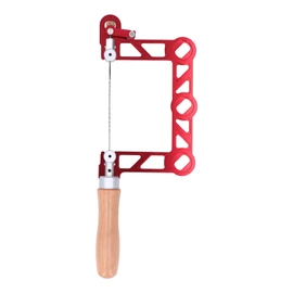 Mini Woodworking Hand Saw U Shape Wooden Handle Coping Saw Jewelry Metal Processing Red (3 Inch)