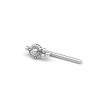 Sterling Silver Flower Mandala Nose Pin - Small Trinity Ball