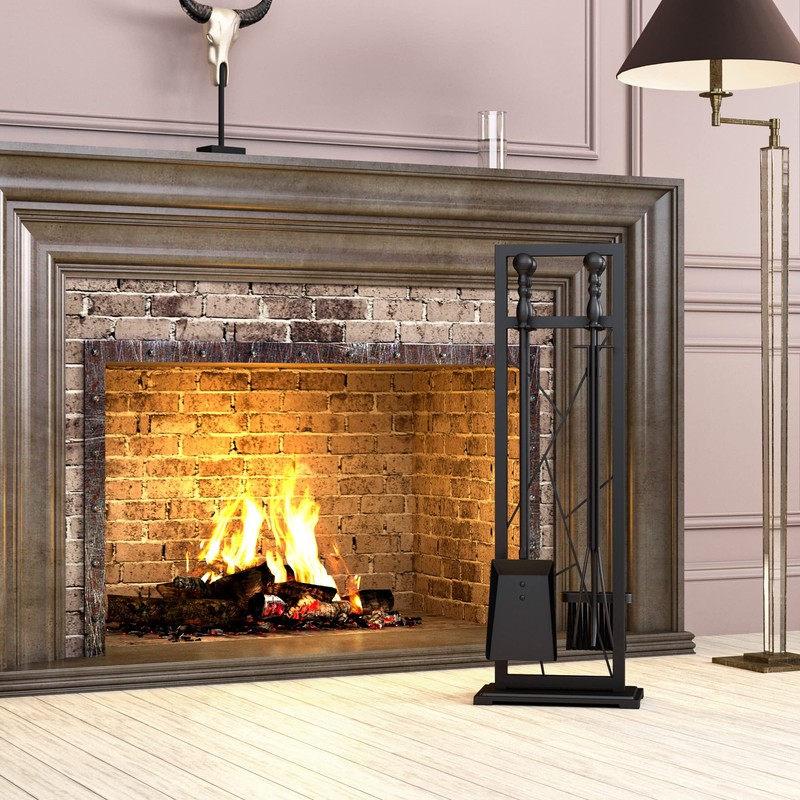 Fire Beauty Fireplace Tools, 5 Pieces Fireside Accessories Fire Kit