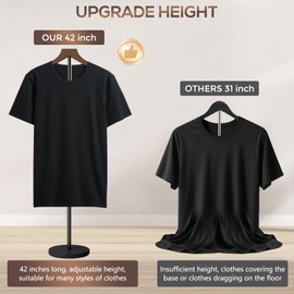 Wolistsa Mannequin Torso, 30 to 42 Inch Height Adjustable Shirt Display Stand for Vendors Shop Graduation Party, Stable Ease Assembly Dress Form Clothes Garment Rack, Jacket Coat Hanger Stand, Brown