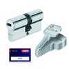Abus Door Cylinder/Lock with Key, silver, 33464