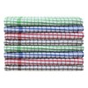 QCS Pack of 10 Monocheck Terry Tea Towel, 100% Combed
