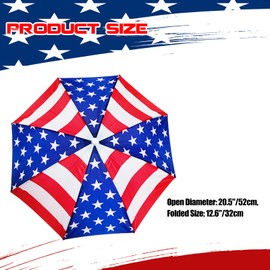 MUFEKUM 20.5” Umbrella Hat for Kids Adult, Hands-Free Waterproof Red White Blue Head Umbrella Cap for Outdoor Activities, Fishing, Camping, Beach, Gardening Sun Protection (B)