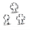 Aeyistry 3 Pcs Different Shapes Stainless Steel Cross Cookie Cutter,Easter