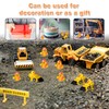 Lyreh 40pcs Mini Resin Ducks, Cute Construction Worker and Bulldozer