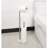 Free Standing Toilet Paper Holder Stand with Reserve, Heavy Weighted