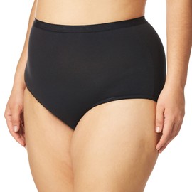 Bali Women's Stretch Brief Panty, Black, X-Large/8