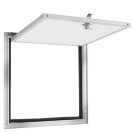 Tough Grade Aluminum Diamond Plate Compartment Door with Lock | RV Storage | Trailer Storage | Camper Storage (16" x 16")