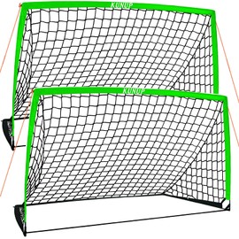 2 of 5×3 6x4 9x5 FT Portable Kids Soccer Goals Set, Foldable Soccer Practice Nets for Backyard with Carrying Bag for Toddler Youth Pop Up Soccer Training Equipment Indoor Outdoor Sports Game Gift