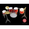 Handmade Red Miniature Drum Kit 15cm Height