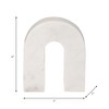 Sagebrook Home Marble, 6" H Horseshoe Tabletop Decor White, Horseshoe,