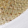 Foldable Storage Baskets Laundry Straw Patchwork Home Seagrass Belly Garden