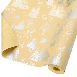 Christmas Wrapping Paper Roll - Sliver Tree Christmas Paper,20m*43cm,ADQUAROR 100% Recyclable ECO Wrap for Childrens Adults Birthday Gift Xmas Festival Present