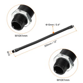 PATIKIL 12 Inch Microphone Gooseneck M10 Flexible Arm Extension Black