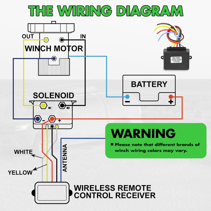 STEGODON Wireless Winch Remote Control Kit 12V Handset Switch Recovery
