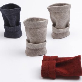 Wrist Warmer, Arm Warmer, Cashmere, Cold Protection, Smartphone Protection, Leg Warmer, Hand Warmer, Wrap Type, Arm Cover, Unisex, Black