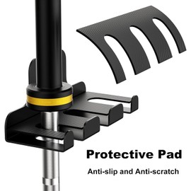 JNIHEEP Barbell Wall Holder,Olympic Hanger,Garage Gym Bar Wall Rack with 3 Bar Holders,Vertical Barbell Mount Rack,Space Saving Commercial or Home Gym Accessory,Holds Under 33mm Bar Size(Black)