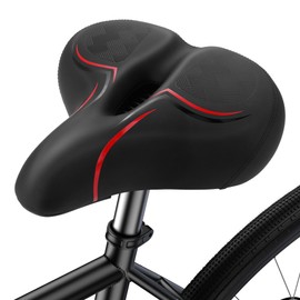 Bicycle seat for Comfort Women/Men Bike Seat,Bike Saddle with Memory Foam Padded fit Road Clamp Bikes & Indoor Stationary Exercise Peloton Bike Seats