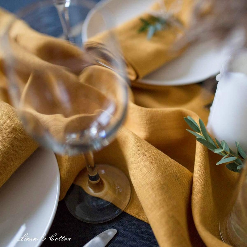 Linen & Cotton Table Runner Fabric Table Runner Table Decoration
