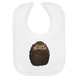 Azeeda 'Curled up Hedgehog' Soft Cotton Baby Bib (BI00021186)