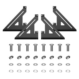 YQMRCZRF 2 Amp Amplifier Rack, Audio Rack, Rack Mount Amplifier for Droppin HZ Car Audio, Steel, Black Powder Coated, Bracket Mount, 24 Watts, Audio Equipment Rack