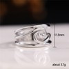 Biuhapiy Geometric Wave Ladies Ring Simple Smooth Index Finger Ring