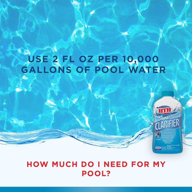 HTH 67023 Super Clarifier Swimming Pool Cleaner, 32 fl oz