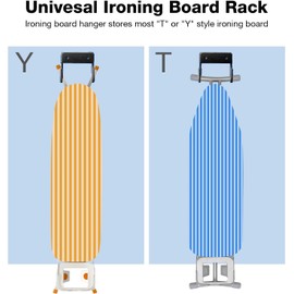 RIUOTA Ironing Board Wall Mount Ironing Board Hanger Wall Mount for Laundry Rooms, Black