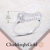 Claddagh Gold .925 Sterling Silver Peanut Food Charm Ring -