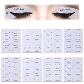 LICHUANUK Eyeliner Stencil, Eyeshadow Stencil, Eyeliner Stencil Cards, 8 Sheets Eye Make Up Stencil