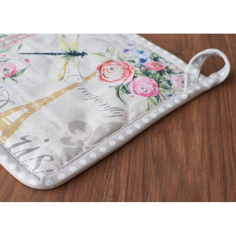 Maison d' Hermine Oven Mitt & Pot Holder 100% Cotton