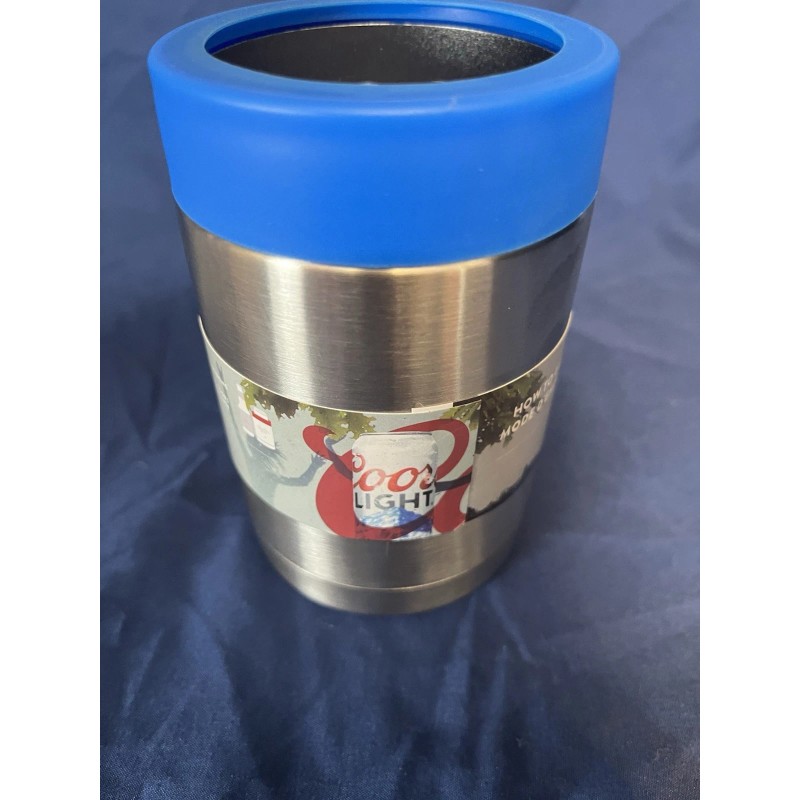Coors Light Silver Bullet Stainless Steel Keg Style Koozie with