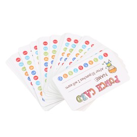 STOBOK Children's Punch Cards 50pcs Boys and Girls Stocking Stuffers Bright Adorable Name Cards Preschool Educational Toy