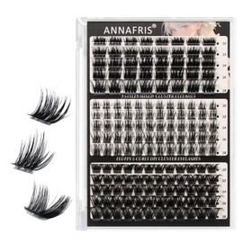 ANNAFRIS Cluster Lashes Individual Eyelashes 10-18mm False Lashes Individual Cluster DIY Lash(A)