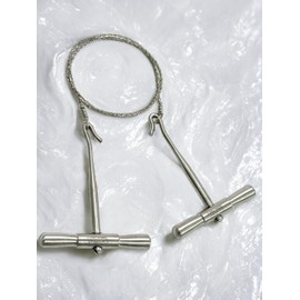 Gigli Saw and Handles Set of 3 Pieces Twisted Wire Stainless Steel Handsaw Cutting Wire Saw
