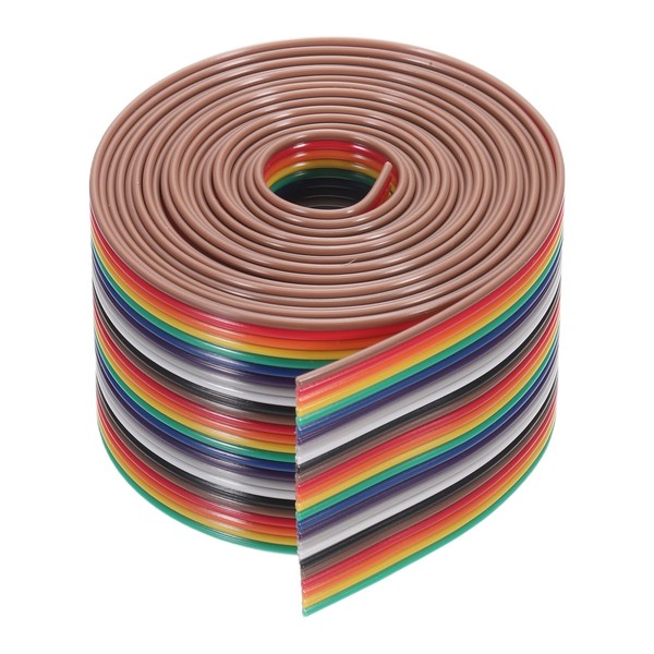 sourcing map 1 Pcs 25 Pin Flat Rainbow Ribbon Cable