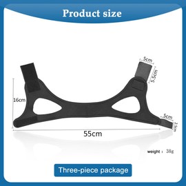 FDEETY Snoring Stopper Anti Snoring Chin Strap Sleeping Open Breathing Correction Belt Anti Snoring Braces Snoring Splint Men Prevent Snoring (Black)