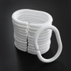 12 pcs Shower Curtain Rings Plastic Shower Curtain Hooks C-Shaped
