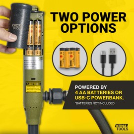 KONA TOOLS Portable Fuel Transfer Pump w/Rubber Hose KTEP01MRUSB – Battery & USB-C Powered | Safety Nozzle, Heavy Duty 4.3ft Hose | Transfers Gas, Diesel, DEF, Water | Fits 3–20 Gallon Barrels