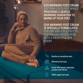 CCS Warming Foot Cream 150ml - Moisturise and Soften Dry Skin and Cold Feet with a warming sensation