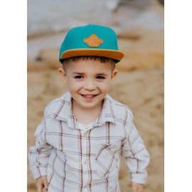 Blackskies® Essentials Snapback Cap - Set of 2 Parents Children - Partner Look Baseball Cap Mother/Father Child Gift Mini Me Baseball Cap Dad Son & Mum Daughter, Teal Brown Brown