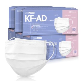 Domestic Dashop Clean KF-AD Droplet Blocking Mask White 50 Sheets / 국산 다샵 클린 KF-AD 비말차단 마스크 화이트 50매