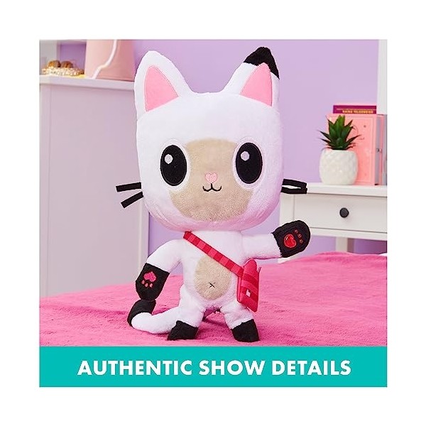 Gabby's Dollhouse, 13-inch Talking Pandy Paws Plush Toy with Lights,