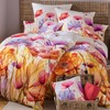 Erwin Müller Mako Satin Bed Linen Poppy Watercolour Style Colourful