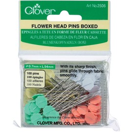 Clover Flower Head Pins Boxed, 100 Per Pack