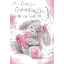 GREAT-GRANDDAUGHTER Birthday card Aura Range