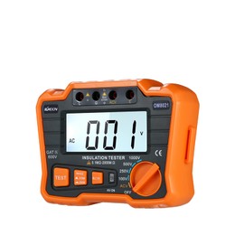 Insulation Tester, Insulation Resistance Tester DCV ACV Meter 1000V Ground Megger Megohmmeter Megohm Voltmeter w/LCD Backlight Display